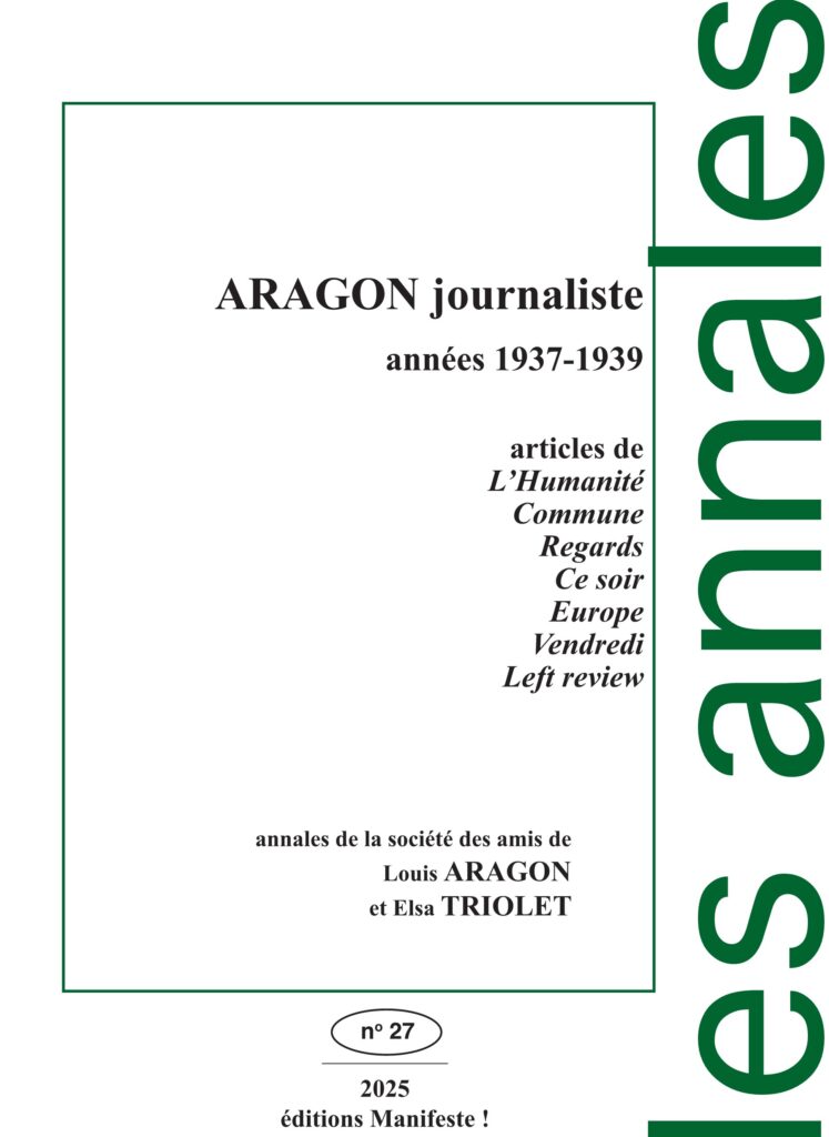 Annales N 27 Aragon journaliste