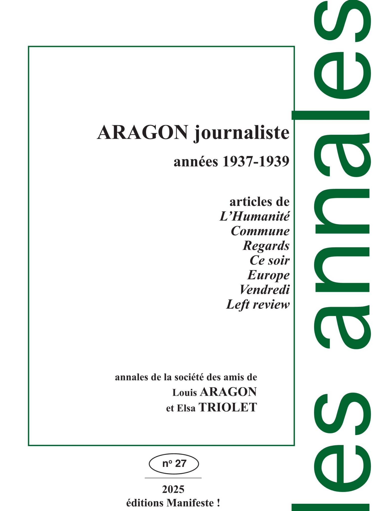 Les Annales, n°27